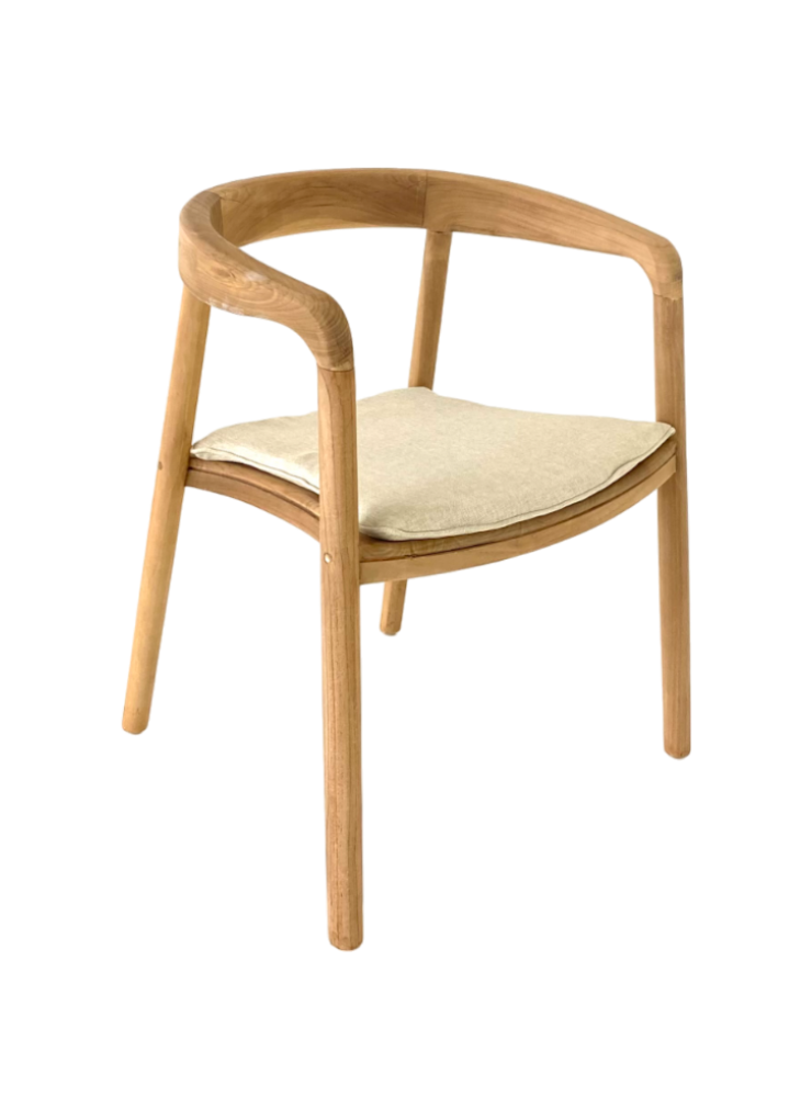 Stoel Baziel (met kussen beige)