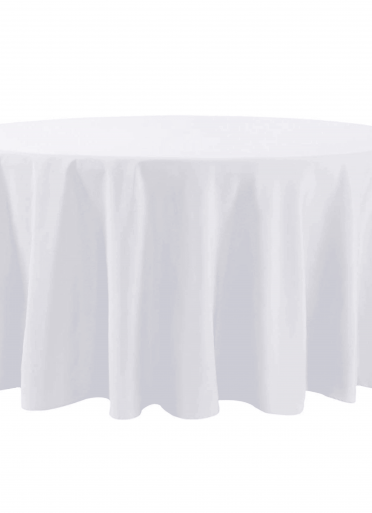 Tafellaken wit - rond 305cm